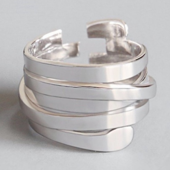 Jewelry - ADJUSTABLE 925 STERLING SILVER INFINITY RING, CUTE RING, SHINY RING.